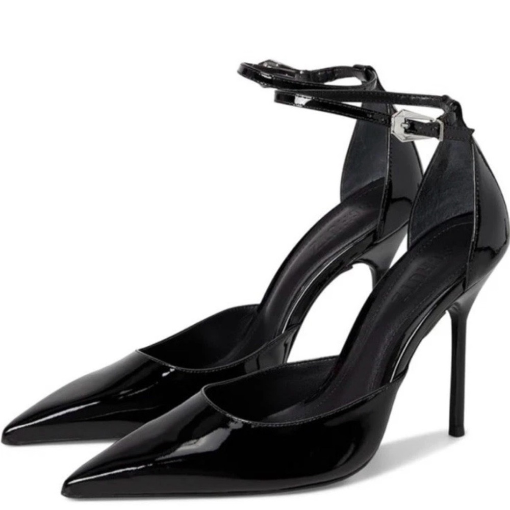 DKNY Mazey Glossy Black Stiletto Heels